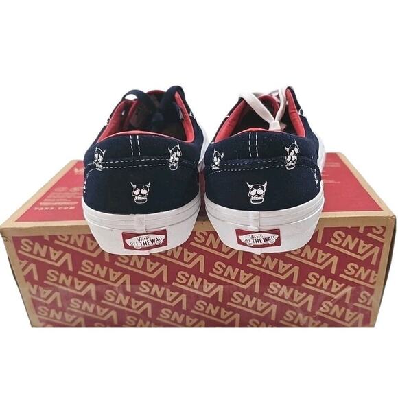 Vans~Men\'s 10~ Era Pro Kader Sylla Canvas Skull Logo Navy/Red White Sneakers NEW main image 10